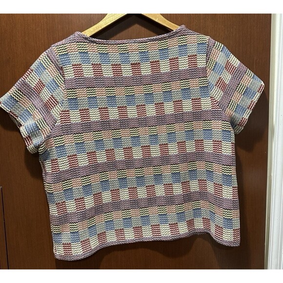 Madewell Checked Jacquard Setlist Boxy Tee Size M - Picture 4 of 10